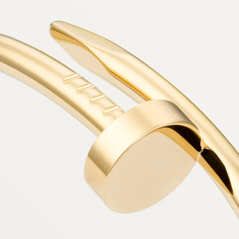 Bracelet Clou Minimaliste – Jonc Vis Élégant Doré